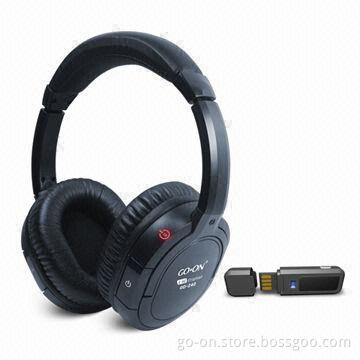 USB Interface Transmitter 2.4G Wireless Computer Headphones with Built-in Microphone
